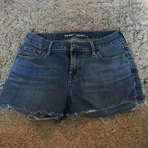 Mid rise jean shorts
